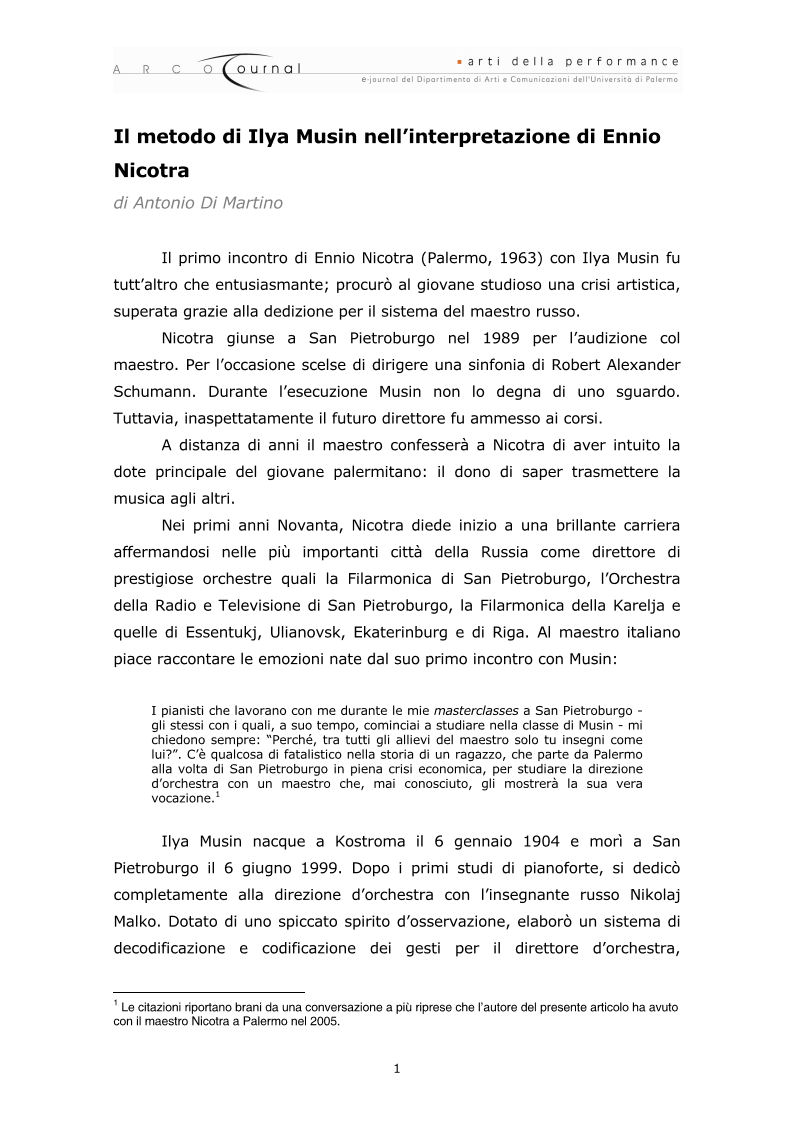metodo di Ilya Musin